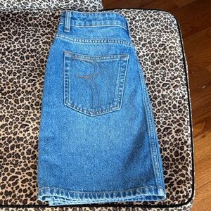 Rouje Classic Blue Denim Mini Skirt